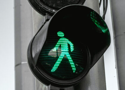 Green Walking pedestrian symbol