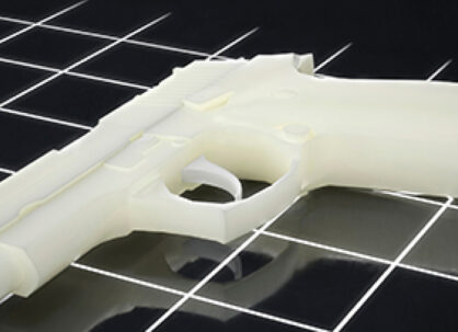 3D Printed White Gun